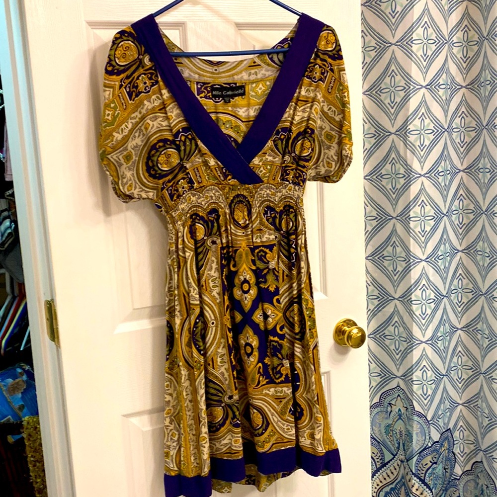 Womens Gold and Purple Tunic